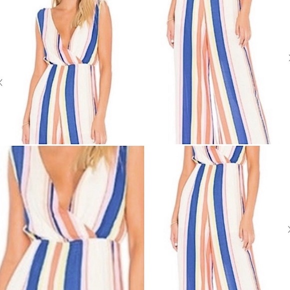 ✌🏼 #1311 Line & Dot Rory Stripe Cropped Jumpsuit - Picture 4 of 16